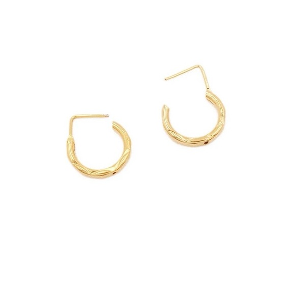 COPY - Hoop Earrings, Gold Hoop Earrings, Dainty Hoop Earrings, Wedding Gold Ea… - Picture 6 of 7